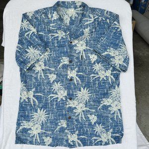Palmwave Hawaii 100% cotton men's button down short sleeve pocket shirt Size XL